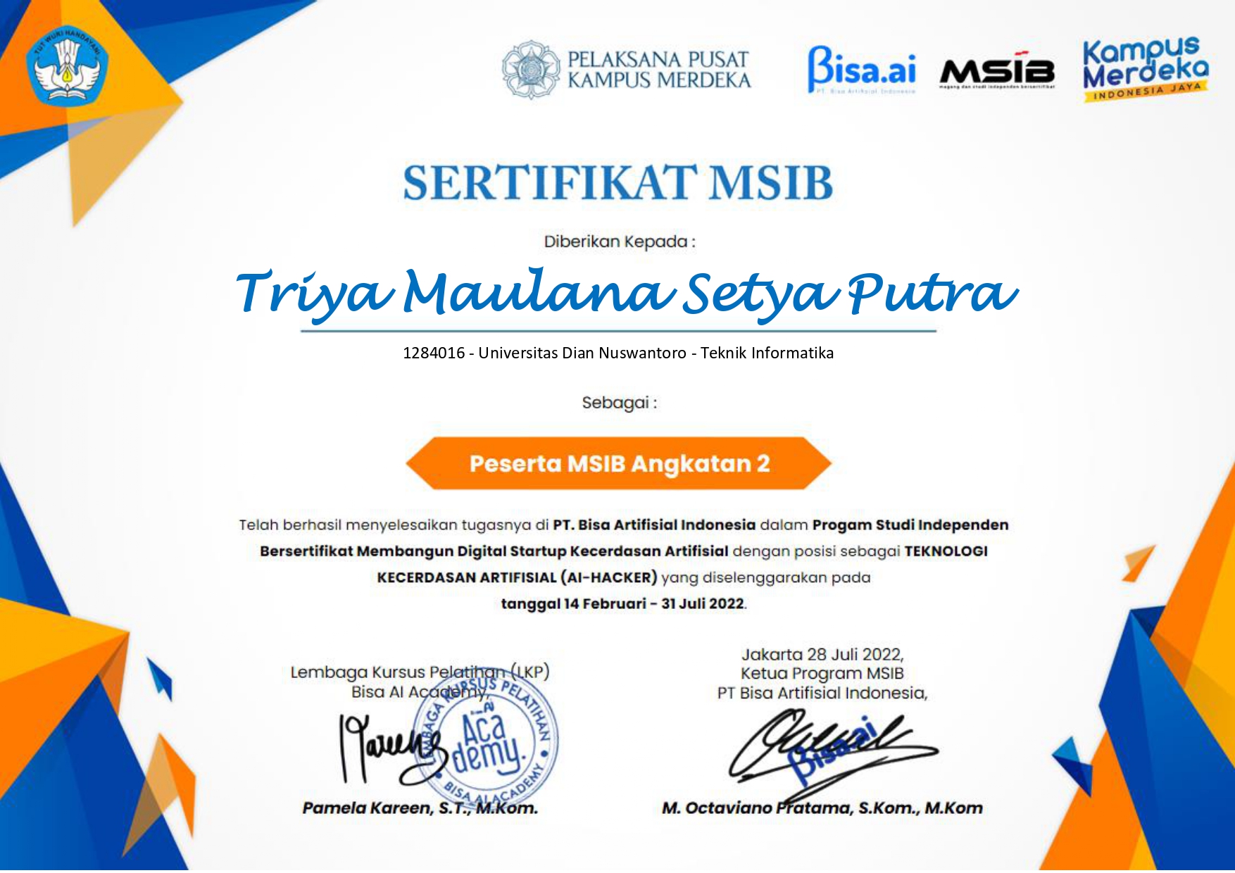 Course Certificate